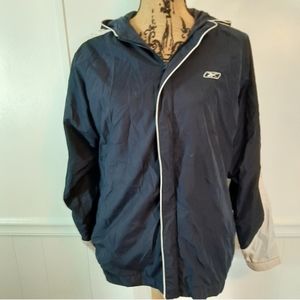 Ladies Reebok lightweight jacket Windbreaker Navy Blue Size Large